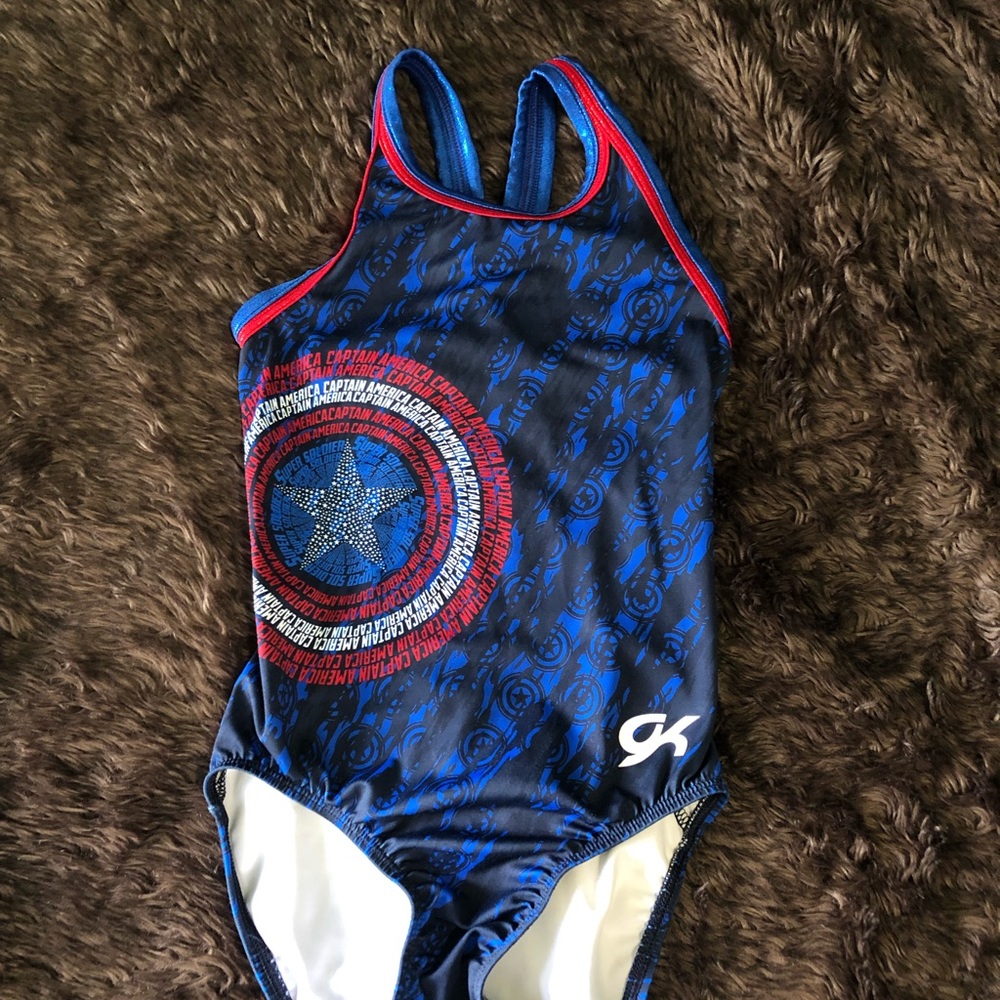Captain America Leotard for Girls by GK Elite, CL